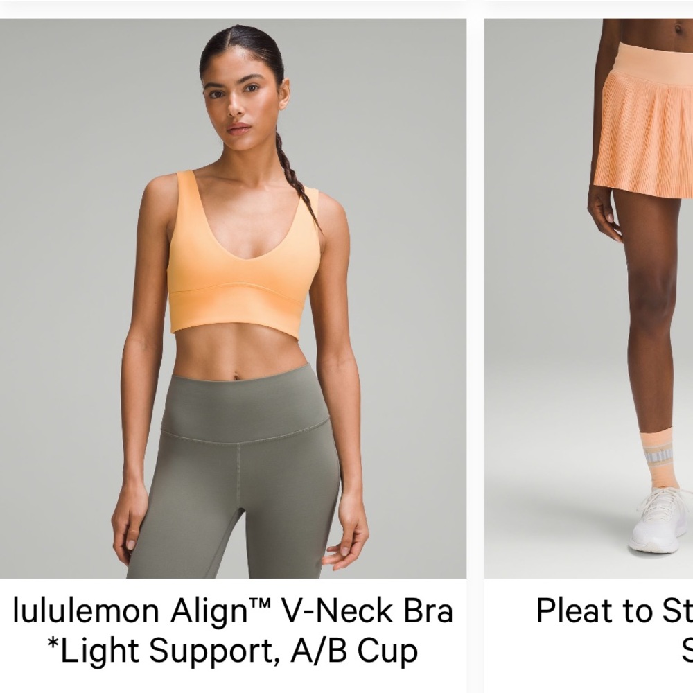 Lululemon align mango dream v-neck sports bra